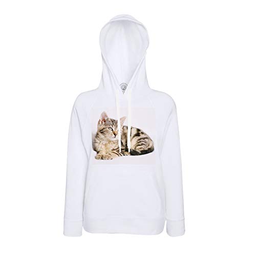 Sweat à capuche chaton tigre avec yeux gris pour amoureux de chats mignons