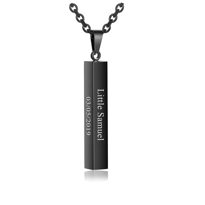 See full amazon price history chart for Personalized Custom Engraved Name Words Men Stainless Steel Bar Pendant Necklace Gift Box (Black) Personalized Custom Engraved Name Words Men Stainless Steel Bar Pendant Necklace Gift Box (Black) (B0D6VCKRBW) Amazon Price History, Amazon Price Tracker