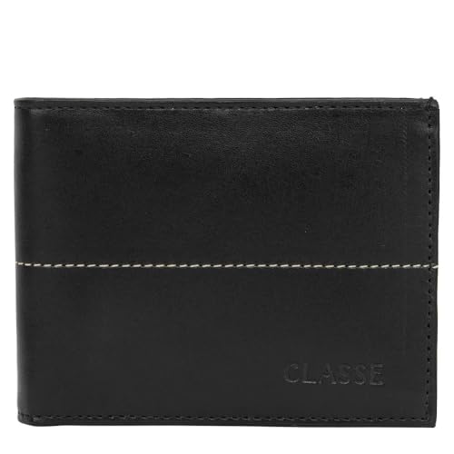 Carteira Classe Couro Social Masculina M232 (Preto, M)