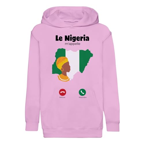 Sweat à capuche enfant Nigeria m'appelle pull afrique drapeau