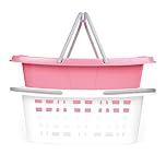 Beldray Stackable Laundry Baskets – Set Of 2, Compact Nesting Design, Space-Saving, Long Carry Handles, 26L Capacity, Approx Size, 57 x 41 x 21cm, Organise, Store & Sort Laundry