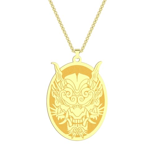 Collar de Acero Inoxidable Santa Bárbara para Hombres Gran Medalla Joyería para Hombres