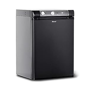 Smad 3 Way Caravan Gas Koelkast, Gas Camper Koelkast, 60L Gas Koelkast voor Camper, RV, Camper, 240V/12V/LPG Propaan, Zwart