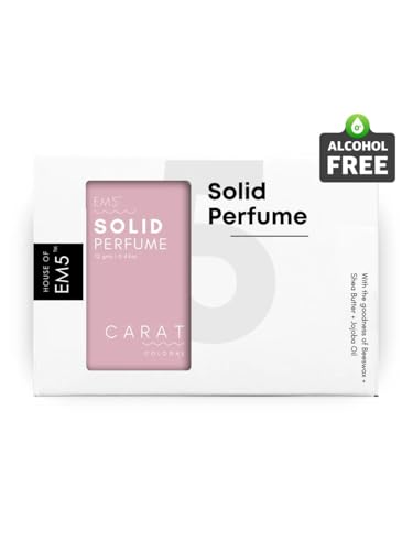 Image of EM5 Solid Perfume | Alcohol Free & Non-Greasy Cologne | Strong & Long Lasting Fragrance | 12g (Carat (Green, Floral, Powdery, Fruity))