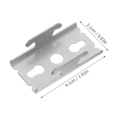 Amosfun Curtain Rod Brackets 4 Pack Low Profile Metal Rod Holders 1.61X0.82X0.39In Wall Mount Curtain Accessories for Window Treatment Home Decor - Image 3