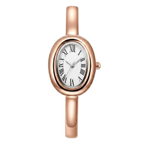 Image of Shocknshop Elegant Oval Roman Dial Women Quartz Fashion Bracelet Strap Ladies Wrist Watch for Woman and Girls -WCH197