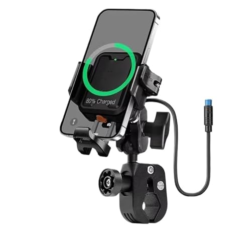 Support moto antivol pour telephone intelligent avec charge rapide sans fil et antichoc