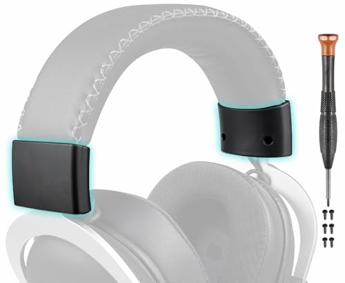 SOULWIT cubierta lateral para diadema para auriculares Logitech G PRO/G Prox, kit de reparación de tapas finales - Negro miniatura 1