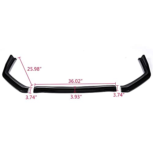 Front Bumper Lip Splitter, Compatible with 2015-2020 Subaru WRX STi CS-Style, Protector Body Lip 3Pcs Gloss Black