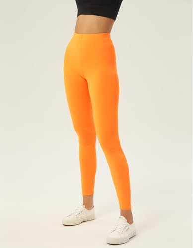 Image of sissycos Women's 80s Leggings Neon Artistic Splash Printed Buttery Soft Stretchy Pants