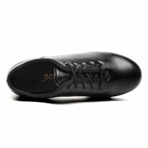 Child Black Tap Shoes Lace Up Dance For Girls And Boys (Toddler/Little Kid/Big Kid) (12 Little Kid #TOP4