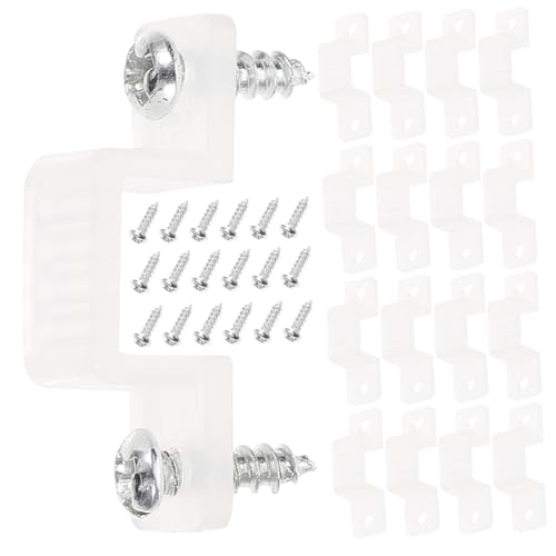 Clips de montaje para tira de luz LED de 10mm Gatuida con 100 piezas de silicona y tornillos