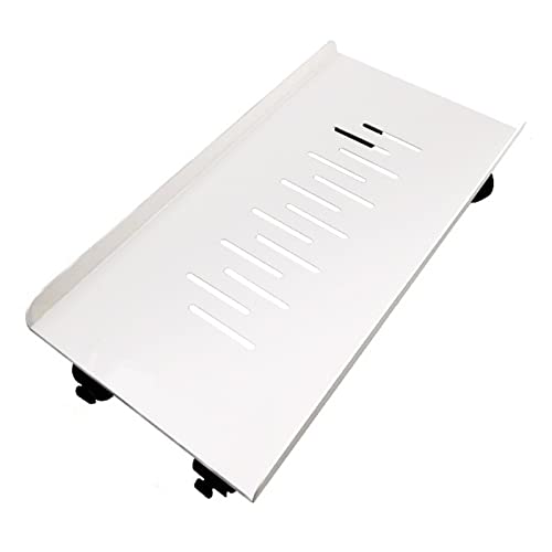 Holder PC Tower Stand, soporte metálico para CPU con ruedas - Soporte robusto para escritorio y piso, compatible con PCs gamer (Blanco, 400 x 200 mm) miniatura 1