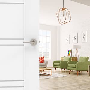 Jesstti Classic Round Passage Door Lever, Keyless Door Lock Interior Hallway Passage Closet,Door Lock Handle Lockset Reversible For Right & Left Sided Doors(Satin Nickel) #TOP4