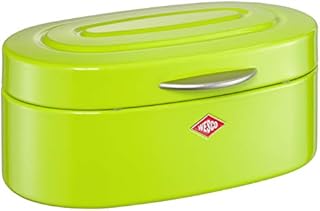 Wesco Single Elly Bread Bin, Steel, Lime Green, 32 x 19.4 x 14 cm