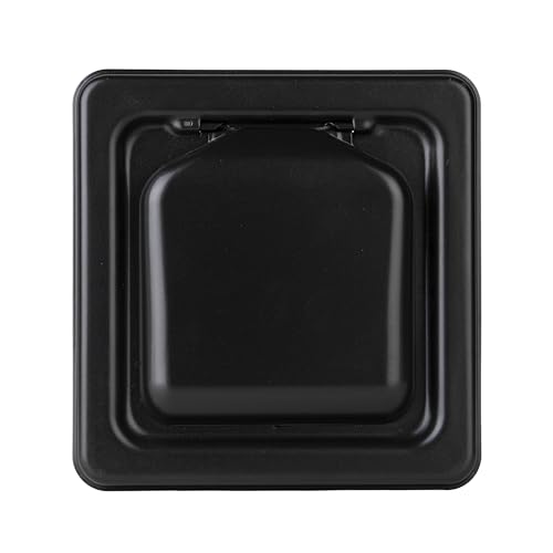 Image of NO-PEST VENT Dual Door Dryer Vent Cover 4 Inch Outdoor, Made in USA, Highest UV-Resistant Plastic, No Lint-Collecting Screen (Onyx, 4 inch Metal Vent No Collar)