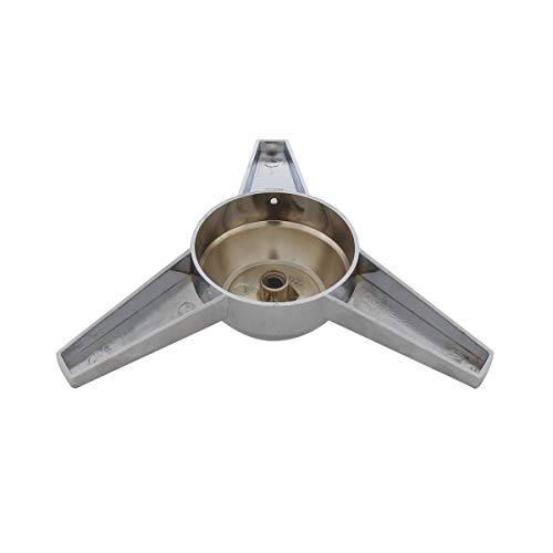 United Pacific Chrome Front Axle Cover Hub Cap With 3 Extra Large Bar Straight Spinner #TOP3