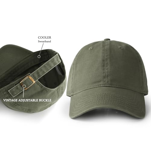 Image of FURTALK Unisex Vintage Washed Unstructured Baseball Cap Washed Cotton Adjustable Dad Hat