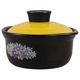 BESPORTBLE Cazuela de Barro Casera de 13 Litros Olla para Guisos y Sopas Domésticas Resistente al Calor y Antiagrietaduras Adecuado para Cocina en Hornillo y Uso en Hogar o Restaurante