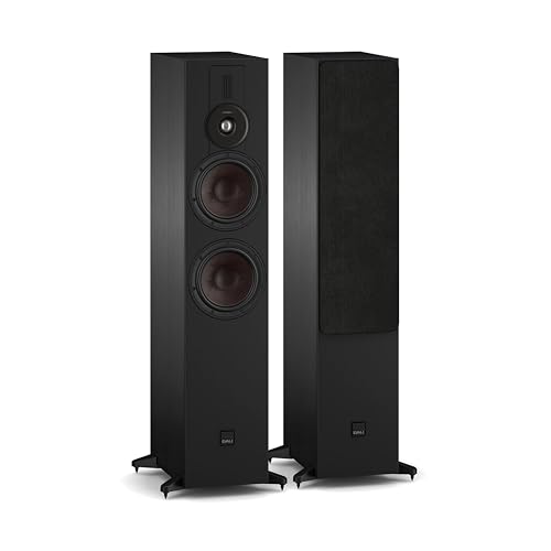 DALI SONIK 7 – Premium Standlautsprecher (Paar) mit 2 x 7″ Clarity Cone™ Tiefmitteltönern, Hybrid-Hochtöner & SMC™ Technologie – Black Ash