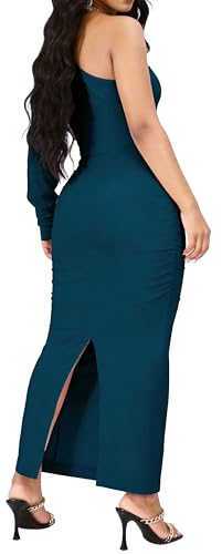 Image of SxClub Formal Dress for Women Cocktail Sexy Bodycon Sleeveless Evening Party Floor Length Long Prom Dresses