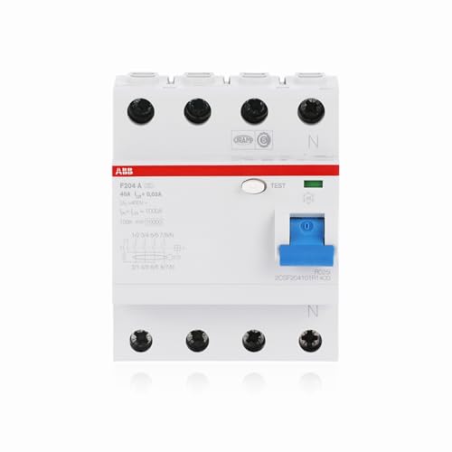 ABB F200 RCCB 4-polig, 40A, 30mA Typ A, 400V AC • Fehlerstrom-Schutzschalter • 4-polig für DIN-Schiene • Leitungsschutzschalter • FI-Schutzschalter • 2CSF204101R1400