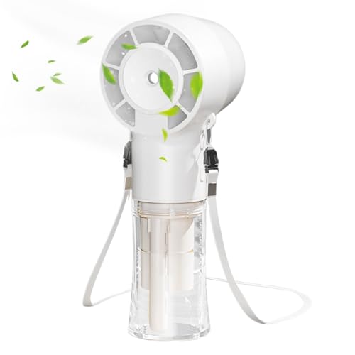 Misting Fan - Ventilador portátil recargable, reutilizable, accesorios para el clima caliente, 1200 mAh, enfriador de aire portátil, diseño ergonómico, para uso diario y exterior