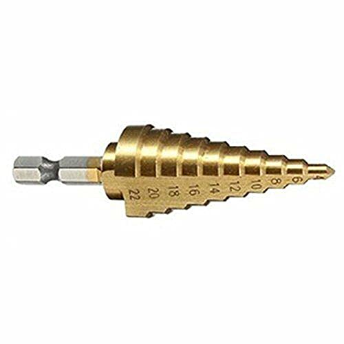 NACX 4-20mm 9 Sizes Step Drill Bit, HSS 4241 High Speed Steel Titanium Coated Drill Bit, Hex Shank for Metal Plastic Wood, 2PCS