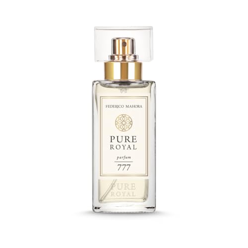 FM Pure Royal 777 Eau de Parfum Mujer 50 ml – Perfume Floral Oriental Elegante – Bergamota y Frutas Jugosas – Vainilla, Sándalo y Caramelo – 20% Concentración – Larga Duración