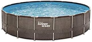 Summer Waves 18ft x 48in Above Ground Frame Pool Set with Filter Pump & Ladder