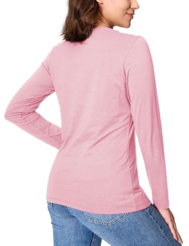 Image of YUCOLEN Long Sleeve Shirts for Women Cotton Crew Neck Casual Tops Fall