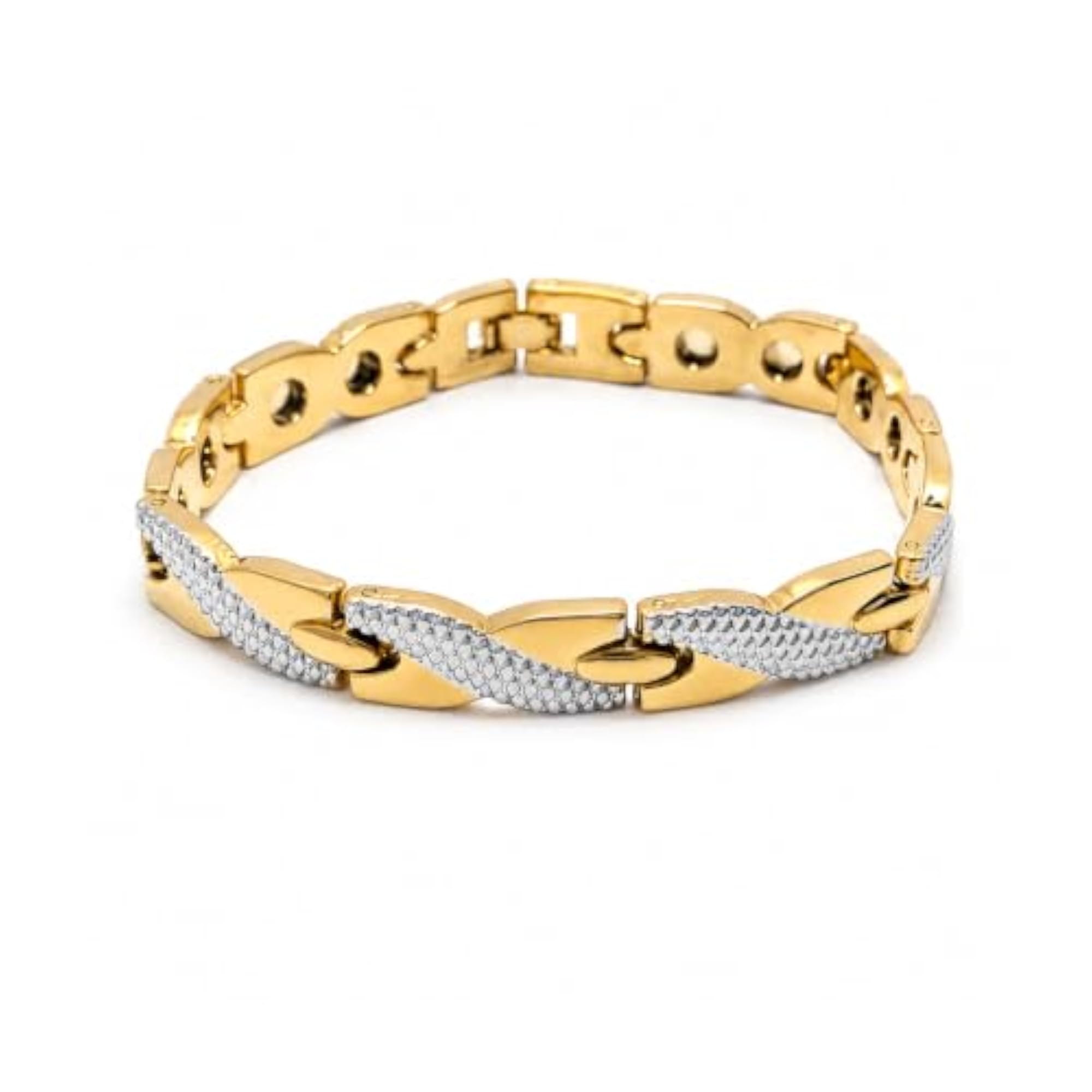 Men's Interwoven Link Design Stainless Steel Bracelet, Stylish