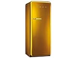 Couleur : or. SMEG-Réfrigérateur 1 porte-Volume net total : 248 litres, Volume net réfrigérateur : 222 litres, Volume net congélateur : 26 litres, Nombre d\'étoiles : ****, Autonomie congélateur : 12 heures, Classe énergétique : A++, Couleur : or