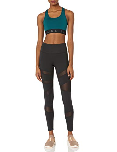 Core 10 Women's All Around Medium-Support Strappy, Cross-Back, And T-Back Yoga Sports Bra, Teal Blue, 1X #TOP3