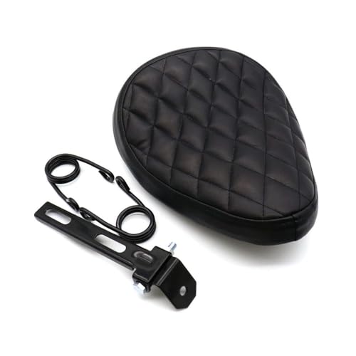 Selle solo rétro noire moto chopper avec ressorts 3 pouces pour custom bobber
