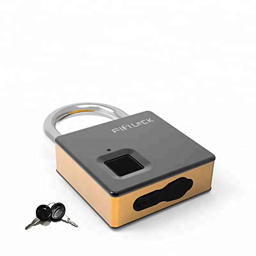 Cadeado Digital Biométrico e Chave Globalmix GT005 Carga USB