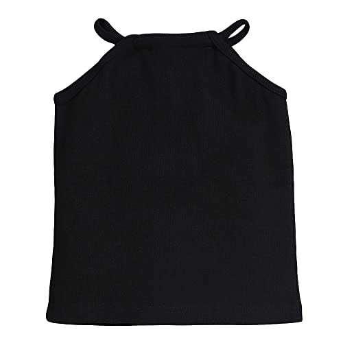 Image of Hopscotch Girls Black Solid T-shirt and Skirt Set