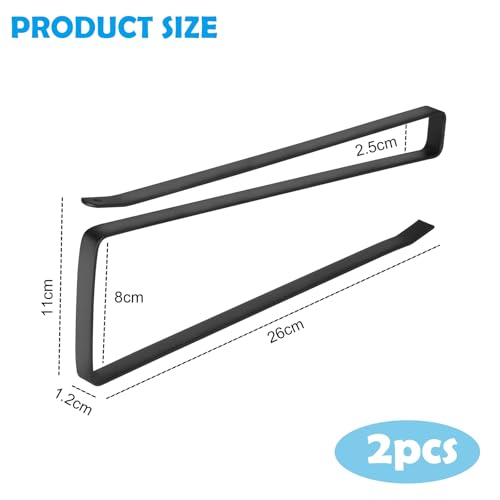 Miniatura 2 de Vicloon Portar Pollos De Cocina Sin Taladrar, 2 Piezas Soporte Papel Cocina, Rollo De Papel Toalla De Papel Titular, Portarrollos Cocina Pared, Colgador Papel Para Cocina, Baño, Negro