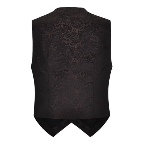Cambkatl Mens Stylish Steampunk Pirate Suit Vest, Slim Fit Vintage Renaissance Formal Paisley Business Dress Waistcoat4