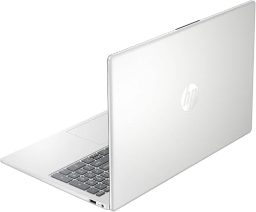 Image of HP 15.6 inch Business Laptop with 1-Year Microsoft Office 365 with Copliot AI, 4GB RAM 128GB SSD, Quad-Cores Intel Processor, Windows 11, PLUSERA Earphones & 8-in-1 Hub Included, Natural Silver