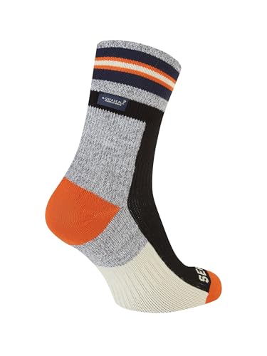 SEALSKINZ Surlingham Waterproof All Weather Ankle Length Striped Cuff Sock2
