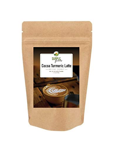 SUPPLE foods Cocoa Turmeric Latte Mix, Chocolate Haldi Golden Milk Powder with Herbs - High Curcumin, Immunity Booster 100g x (Pack of 3) - Instant Ready to Serve as Hot or Cold - No Preservatives, Sugar Free