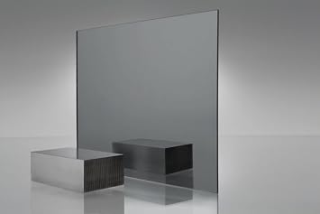 AZM Displays 1/8 (3mm) Black Mirror Acrylic Plexiglass Plastic Sheet 12 x 12 Nominal Size