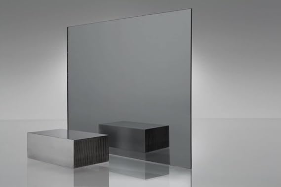 AZM Displays 1/8 (3mm) Black Mirror Acrylic Plexiglass Plastic Sheet 12 x 12 Nominal Size