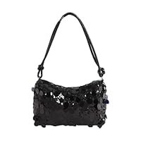 pclapora Pochette Noir à Paillettes, Pochettes et Clutches Femme, Sac Paillettes, Sac à Bandoulière, Pochette Mariage Femme, Sacs à Main de Soirée pour Mariage, Bal, Cocktail, Soirée