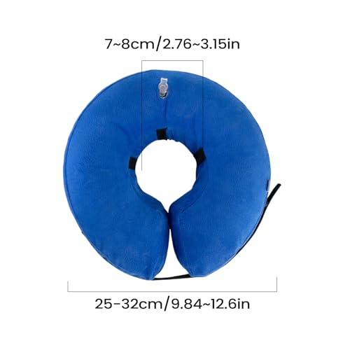 Collar inflable para perros y gatos con cojín interior impermeable extraíble 6