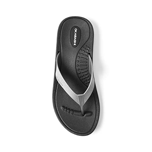 Image of OKABASHI Women's Breeze Flip Flop | Contoured Footbed w /Arch Support for All-Day Comfort | Slip-Resistant & Waterproof | Sustainably Made in The USA