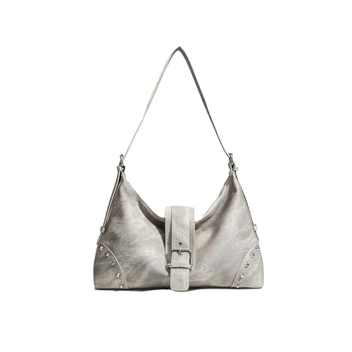 Grand sac fourre-tout rivets pour femme : fini le manque de place avec ce sac hobo zippé Y2K