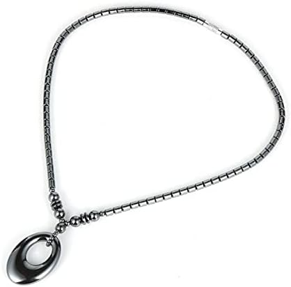 Macho River Collection *MRC* Oval Black Hematite Root Chakra Necklace for Women, Men, Teens