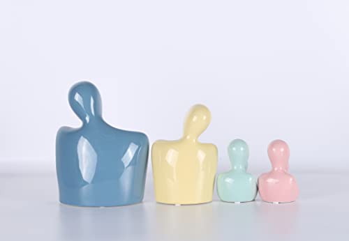Wubianjie Abstract Couple Sculpture, Ceramic Family Of Four Statue And White Creative Character Statue, Valentine's Day Gift, Suitable, Family Living Room, Wedding Decoration. #TOP3